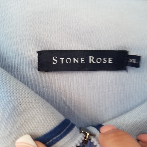 Stone Rose Men’s Performance 1/4 Zip Pullover in Sky Blue Size XXL - Picture 6 of 7
